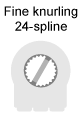 fine knurling spline potentiometer knob